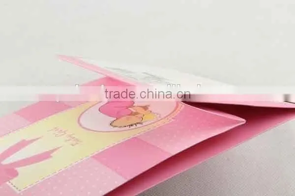 Printed Foldable Gift Bag With Card/ Shopping Paper Bag