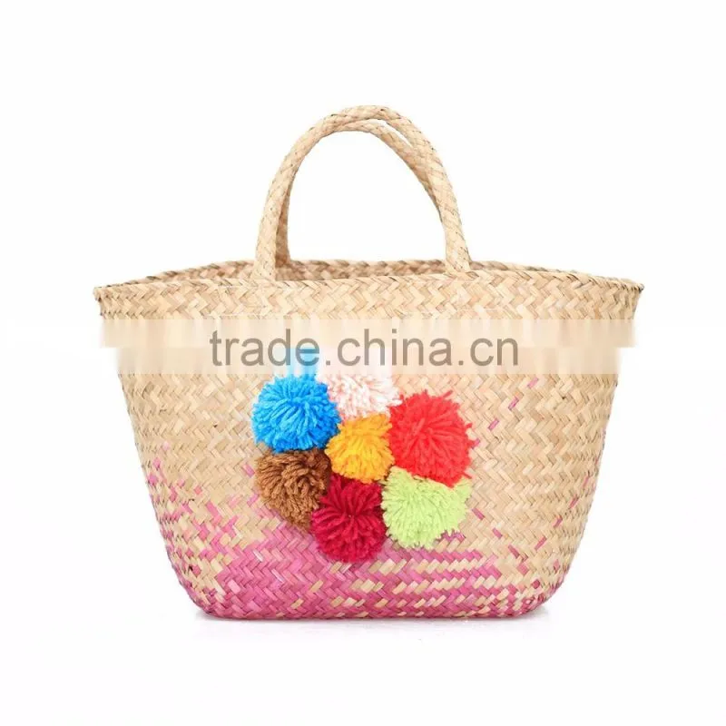 Wholesales woman tote bag, seagrass handbag