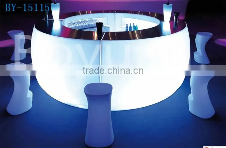 round led bar table, led bar furniture, led bar counter