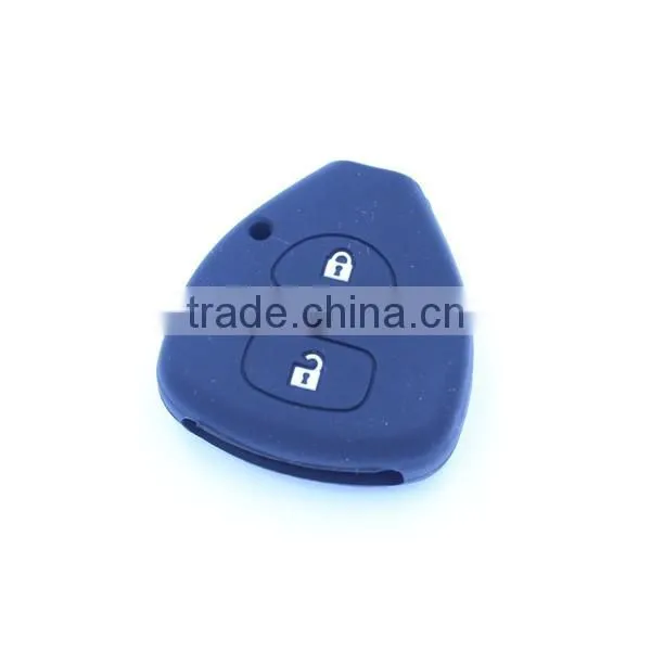 for TOYOTA Corolla Rav4 Yaris Remote Key Case,2 Button Silicone Cover wilth led light hole