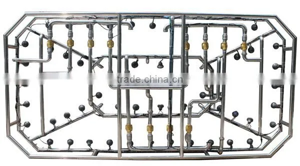Stainless steel musical fountains with skip mode,gradual up/down or change by music