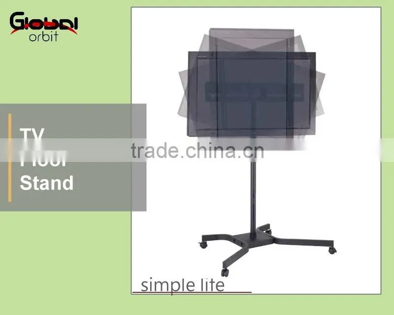 Telescoping Ajustable Shelf Television Display Cart Rotate TV Bracket LCD LED Trolley