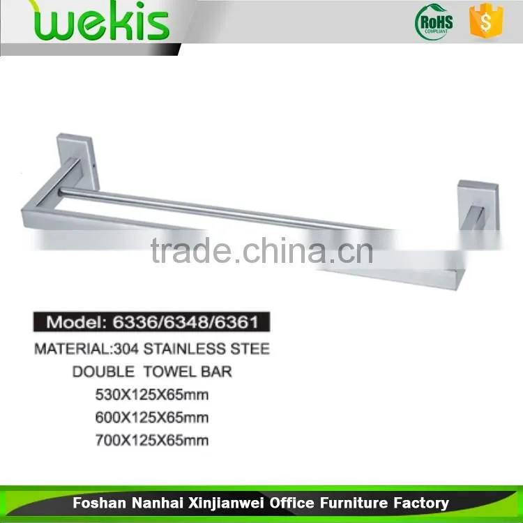 Bath Hardware factory supply stainless steel double bar towel rack