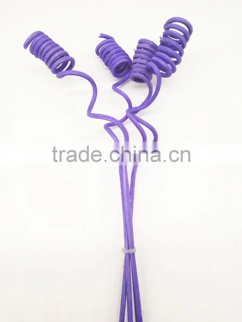 decorative curly reed sticks /rattan sticks with color for reed diffuser