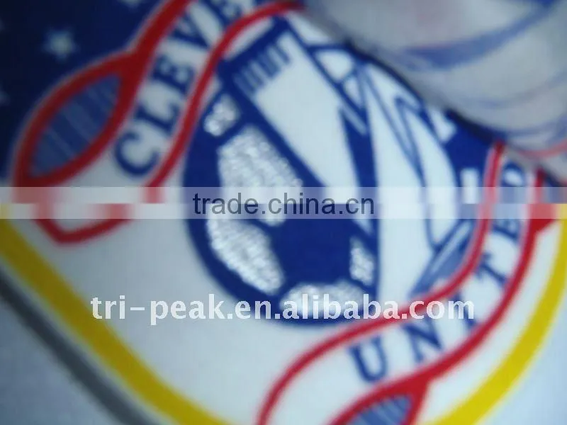 customlized colorful flocking logo heat press