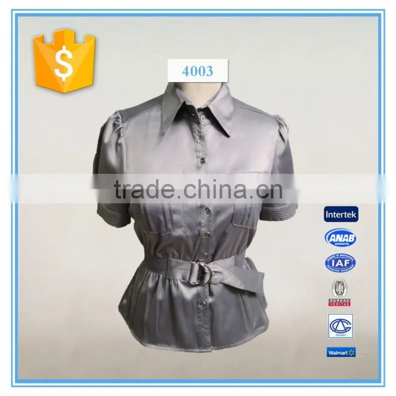 Satin formal and office blouses design for women