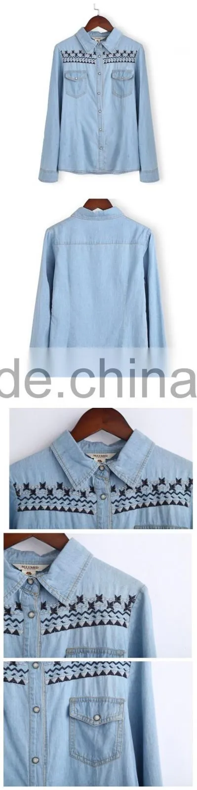 custom new fashion design Ladies' Blouses & Tops