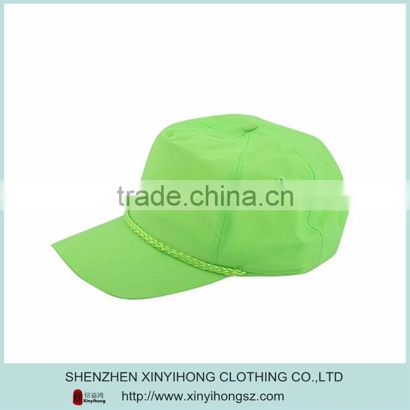 light green color 100% polyester breathable sports caps/ hats