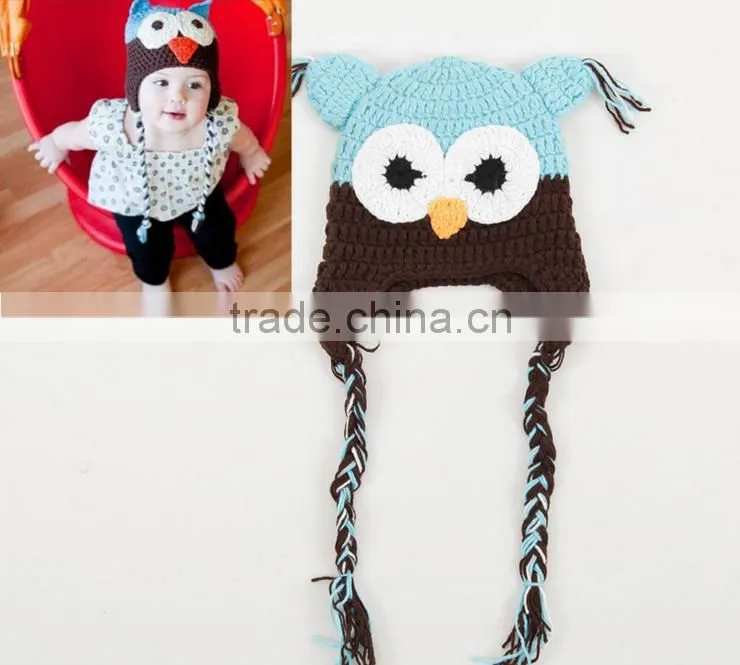 New Design Monster Animal Wool Handmade Photo Props Winter Crochet Baby Hat