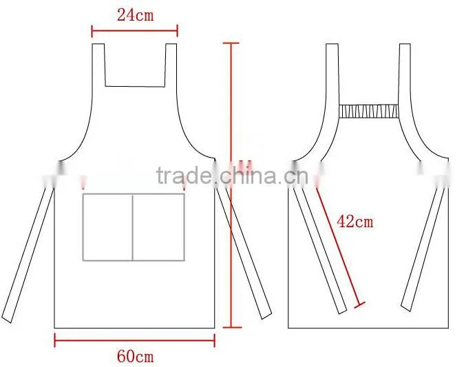 Guangzhou factory custom cotton twill kitchen aprons