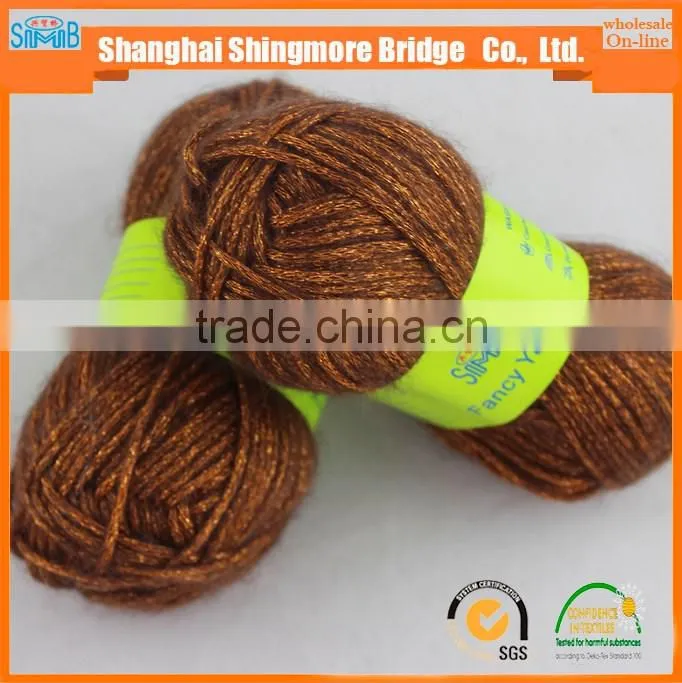 Alibaba China fancy knitting yarn supplier best selling metallic wool blended yarn, air yarn for hand knitting