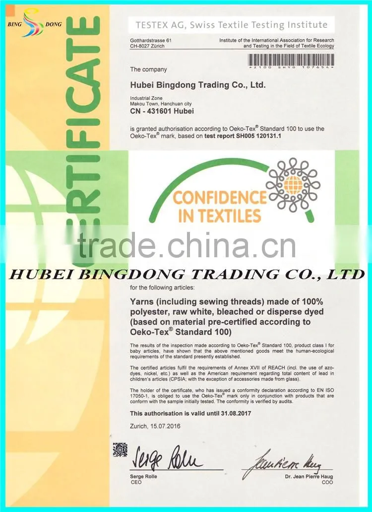 TFO wholesale ring spun polyester yarn 20/1