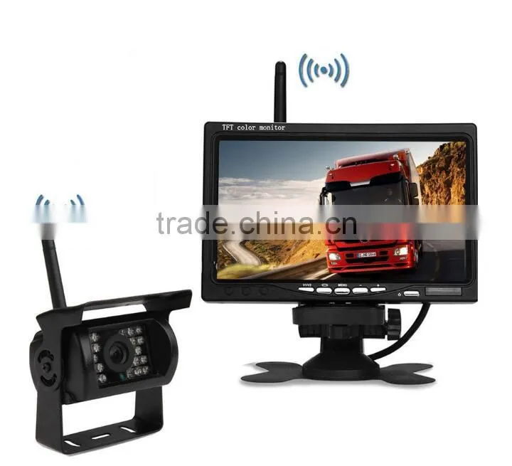 7inch TFT LCD monitor with 2.4GHz Digital Wireless camera System 24V
