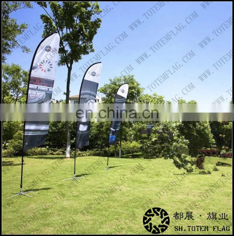 can be OEM custom 2.5m 3.5m 4.5m 5.5m Outdoor full color heavy duty flying banner beach flag