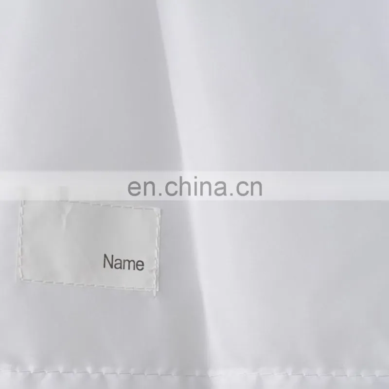 Red Sleeve White Colour 100% Polyester Children Smock