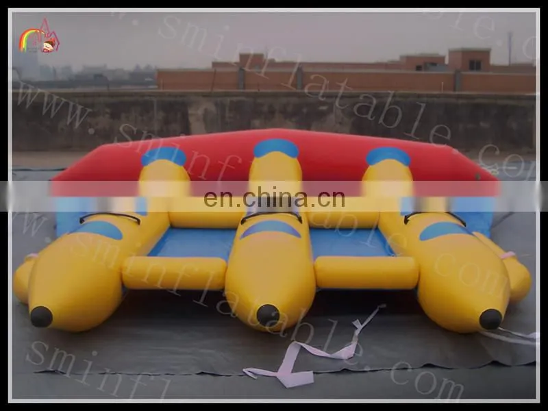New design inflatable floating boat for water games,summer popular inflatable boat for sale
