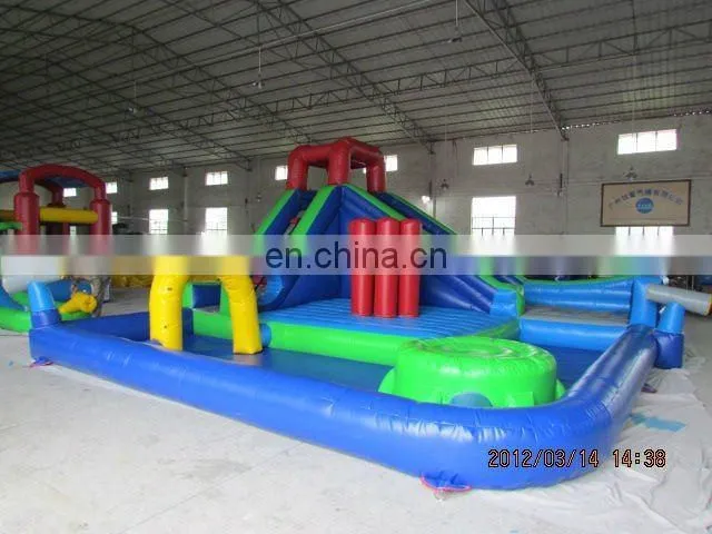 inflatable slide with pool,high quality inflatable water slide with water gun