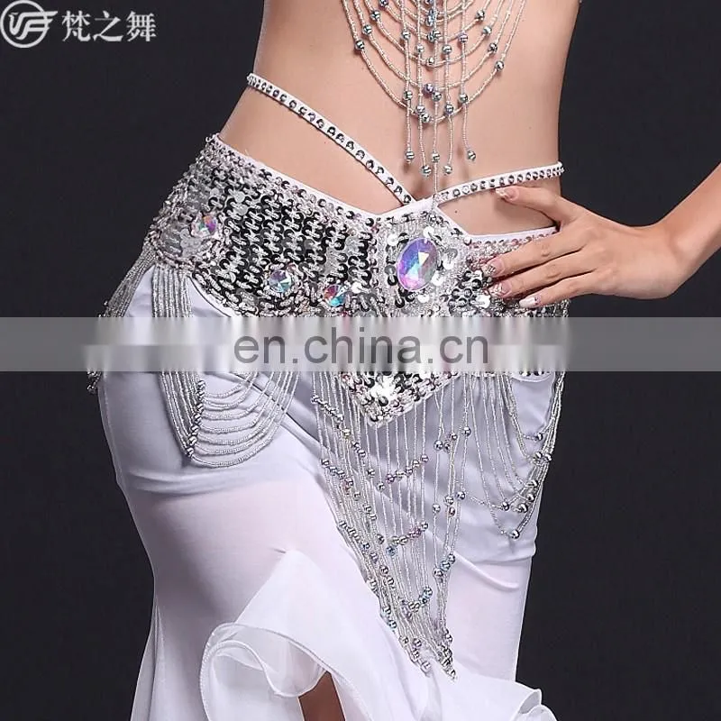 Y-2057 Egyptian beaded tassel belly dance hip belt
