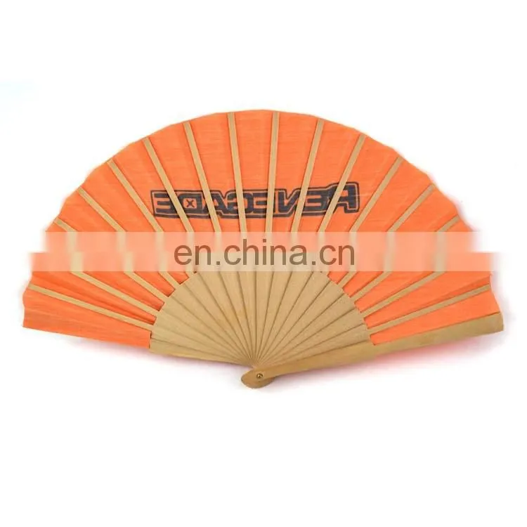 Promotional custom printed wooden folding hand fans bulk