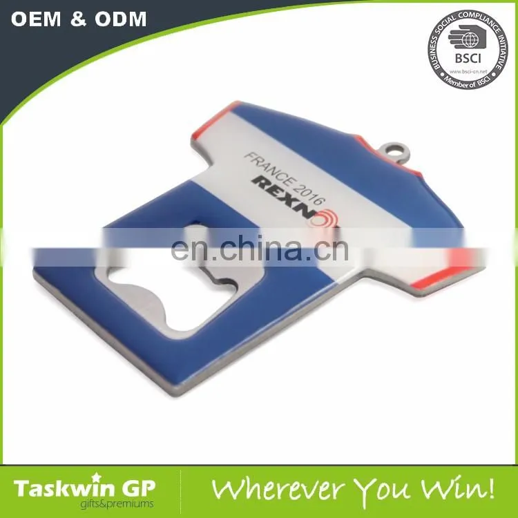 Top Quality promotion new pewter T-Shirt bottle openers