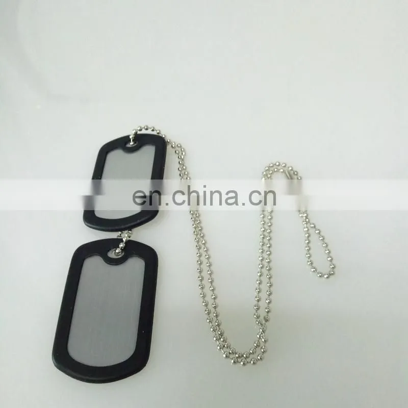 Popular metal army custom logo printed dog tag for men