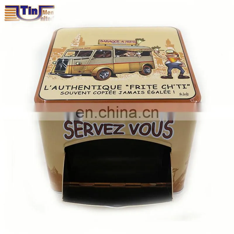 Middle Square Bread Tin Box with Door