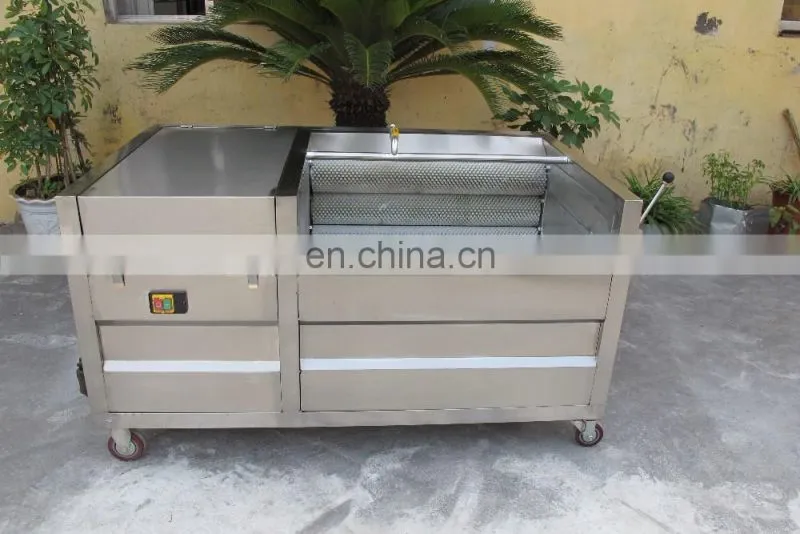 Brush roller type friute and vegetable washing cleaning and peeling machine for sale