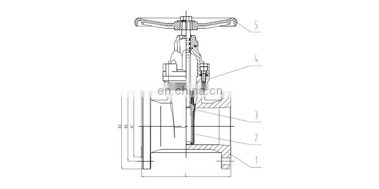 Bundor ductile iron China valve non rising stem 3-8 inch Resilient Wedge 10k 3 inch gate valve price