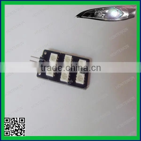 Warm White/White G4 6SMD 5050 LED SMD DC 12V Home Light Car Bulbs Energy Saving Lamps