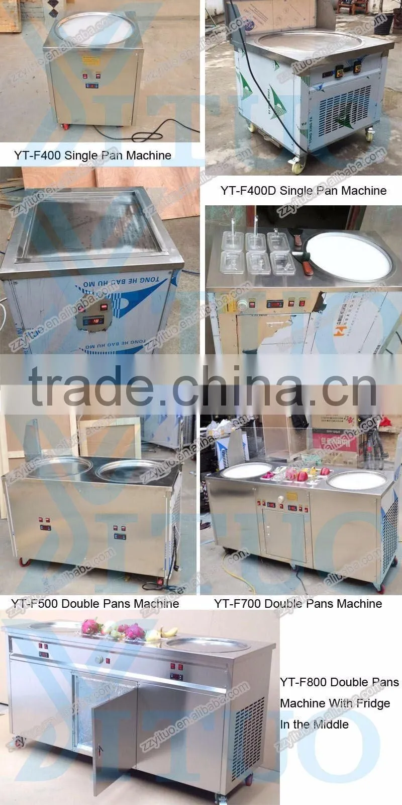 Factory Price Stainless Steel Fried Ice Cream Roll Machine For Sale