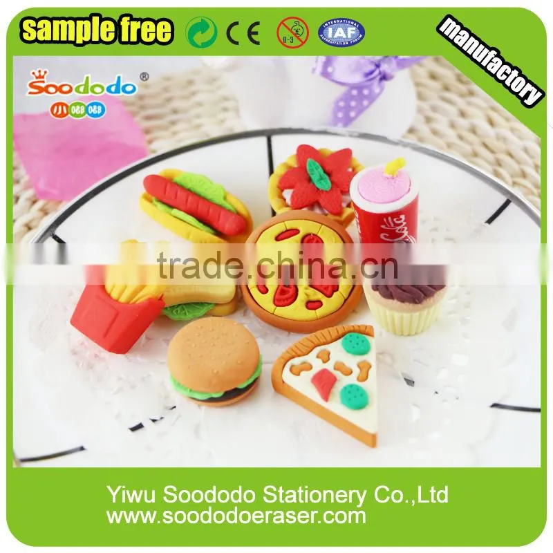 Fast Food Shape Chinese Eraser Manufacturer