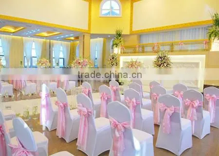 Satin Ruffle Chair Sash For Wedding and Banquet