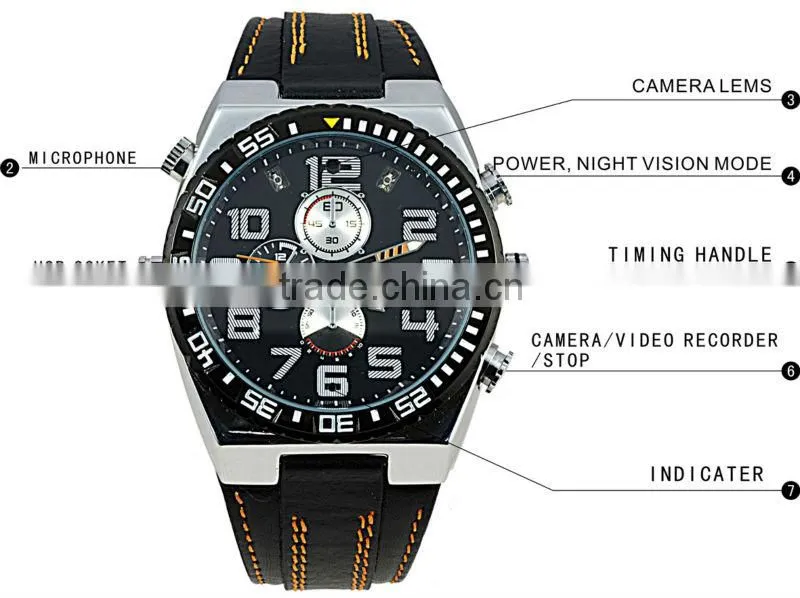 Special design watch ULTRA THIN NIGHT VISION WATCH CAMERA CLASSICAL DVR JAMES 908-Q