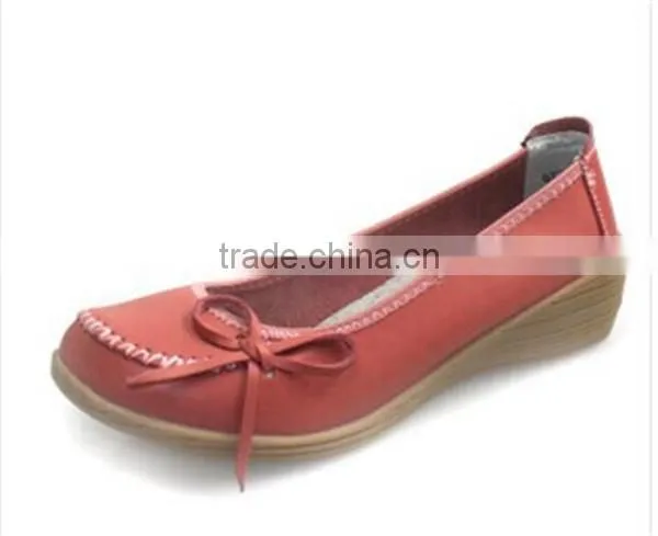 Factory Price Leather Ladies Casual Shoes