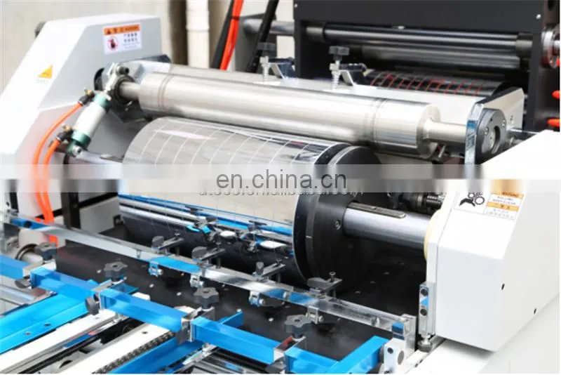 UTM800A CE approval certificate Automatic toy paper display box window patching gluing Machine with corner V cut and creasing