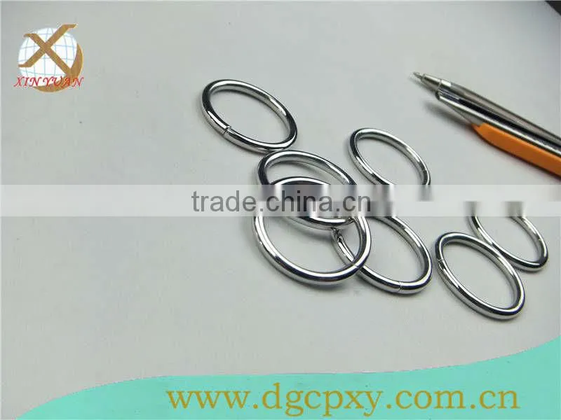 silver O ring buckles for bags