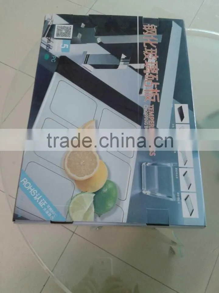 5mm tempered glass cutting board with black