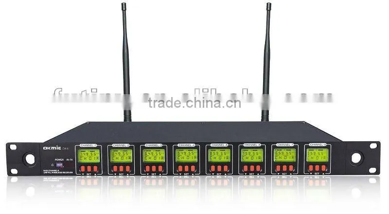 OK-8 PLL 8 channels wireless microphone