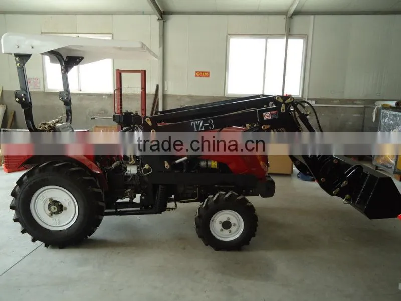 higher quality and cheapest 404 tractor, with 4 in 1bucket type Front end loader
