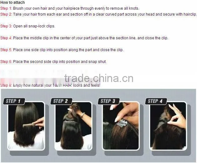 22" clip in hair extensions 100% remy human hair