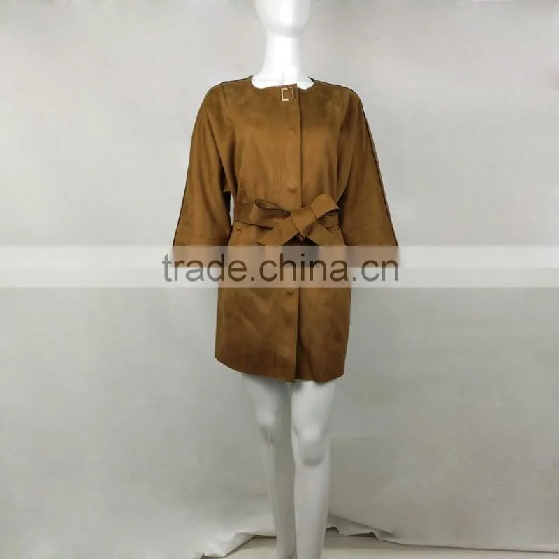 2015 women trench coat long sleeve coats jackets for ladies
