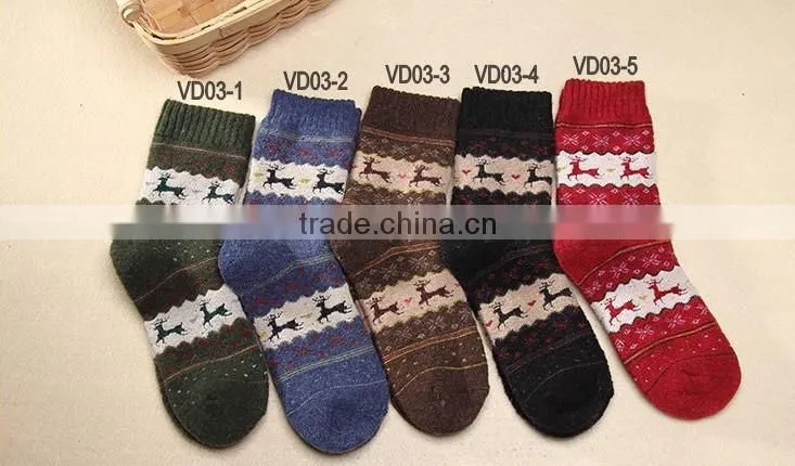 5pairs/lot Winter Womens Rabbit Wool Socks Female Thermal Thickening Warm Long Socks For Women