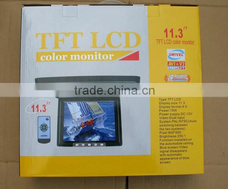 11.3 inch car roof mount lcd monitor with tv for bus heavy duty truck caravan