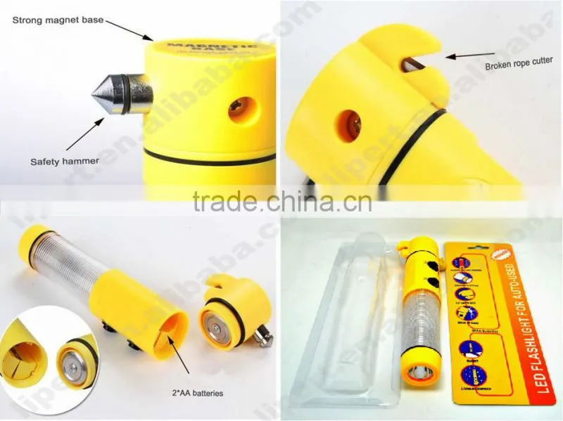 (120337) High Quality Work Light Super Bright multifunction flat plastic flashlight