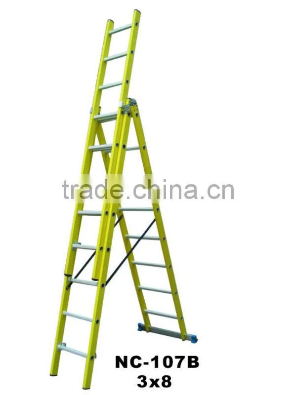 FRP GRP Fiberglass industrial extension ladder