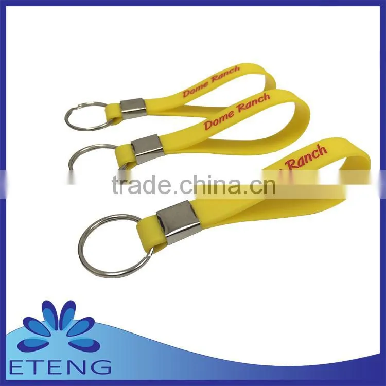 Promotion gifts custom printed silicone keyring