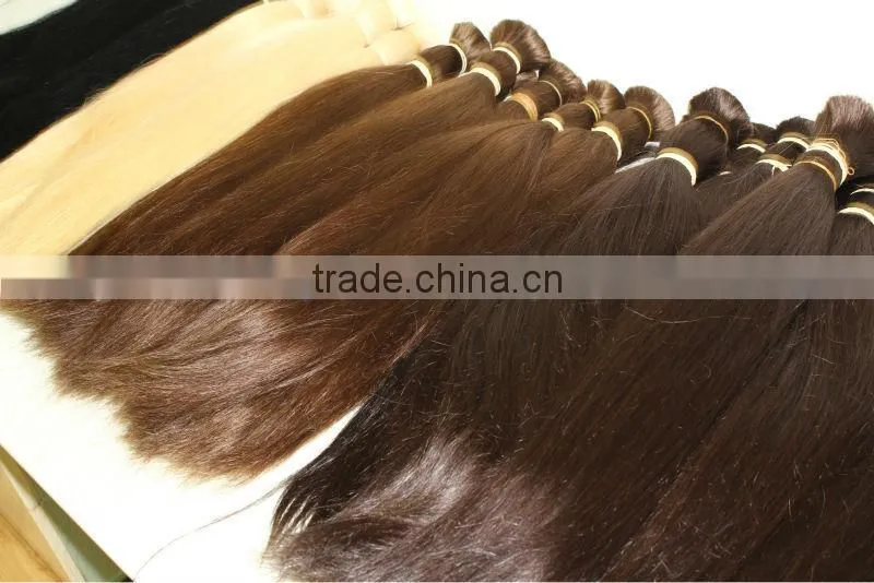 human cheap remy hair bulk,braid hair bleached and dyed into different colors
