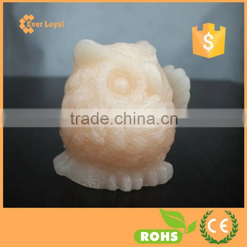 Owl Animal Shaped Lights Automaic Multi-color Changing LED Candle Realistic Wax