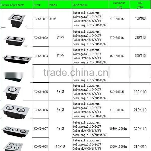 2013 Hot Selling CE/RoHS 24W LED Grille panel Light fixture