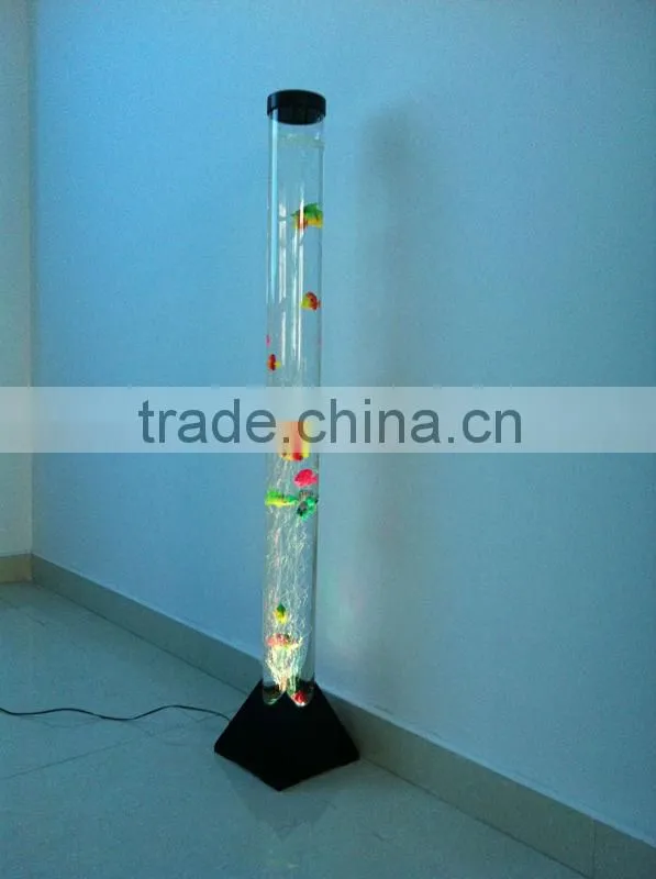 120cm led large bubble column and plastic base bubble column